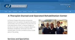 Desktop Screenshot of ajphysicaltherapy.com